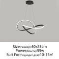 DecorBites™ LED Chandelier Light: Modern Aluminum Acrylic Pendant for Dining Room & Restaurant