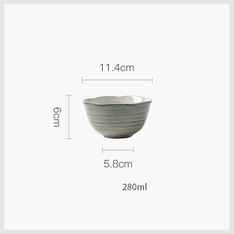 DecorBites™ Ceramic Japanese Style Dish Bowl Set