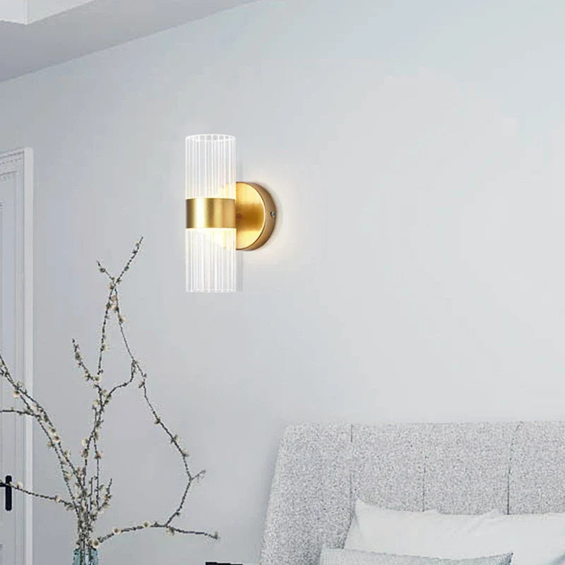 DecorBites™ Glass Shade Luxury Wall Lamp for Bedroom Bedside, Minimalist Design for Elegant Lighting
