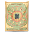 DecorBites™ Cat Tapestry Soul Tarot Zodiac Constellation Wheel Retro Boho Living Room Decor