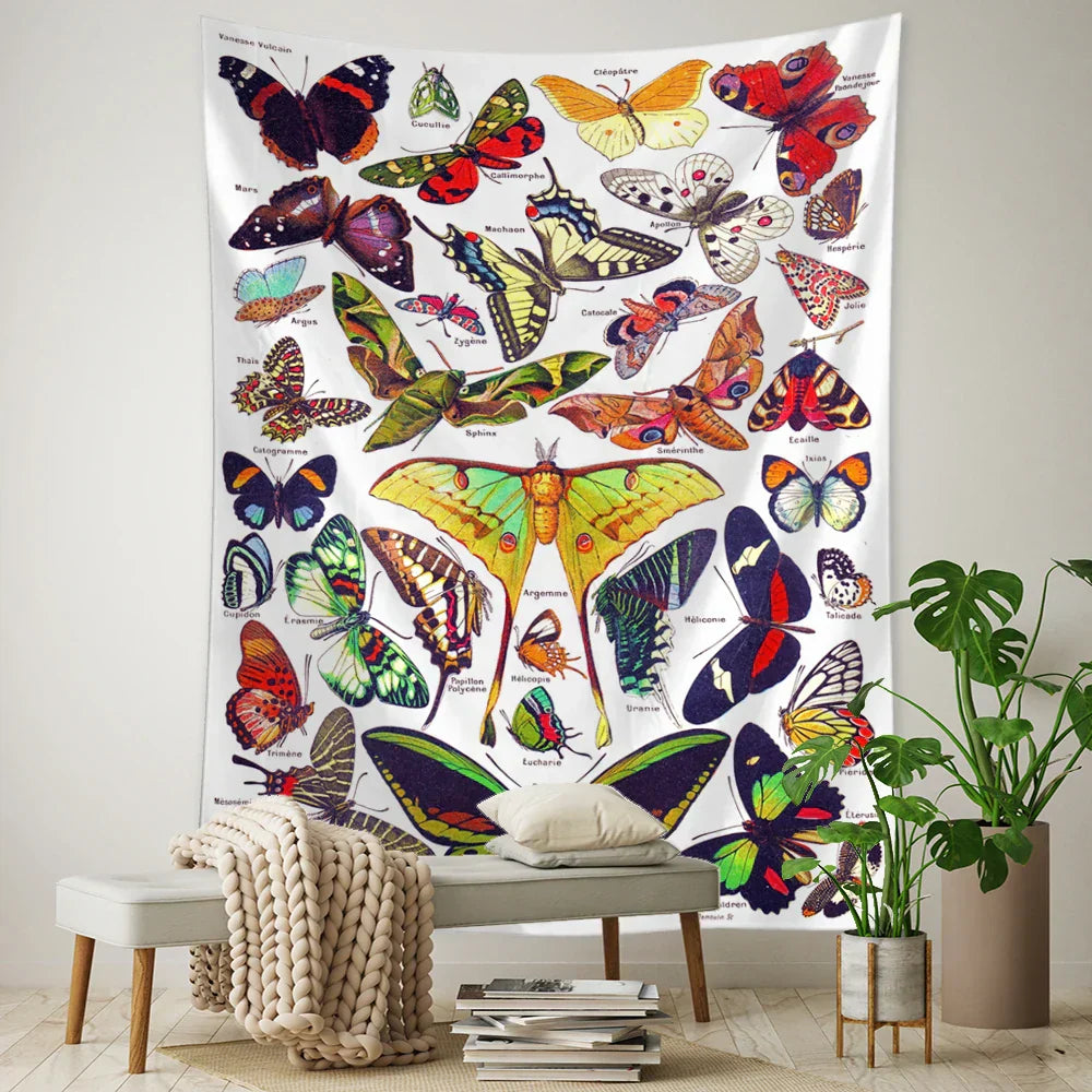 DecorBites™ Cactus & Mushroom Girl Tapestry - Hippie Boho Psychedelic Wall Art Decor