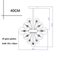 DecorBites™ Glass Ball Ceiling Chandelier for Living Room Dining Bedroom - Nordic Air Bubble Pendant Light