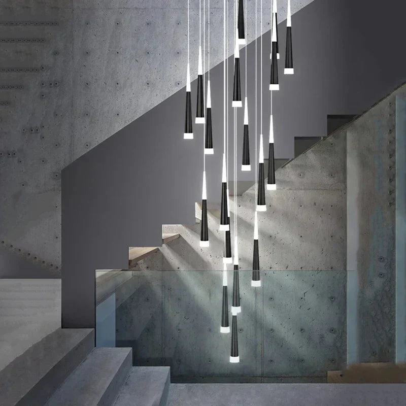 DecorBites™ LED Ring Chandelier for Home Decor - Modern, Rotating, Indoor Lighting Solution