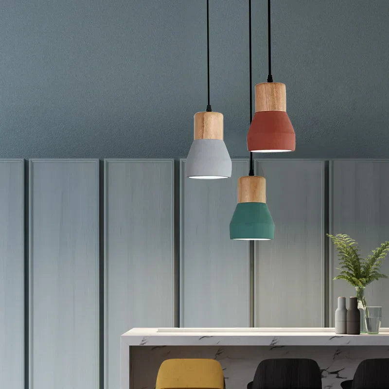DecorBites™ Cement LED Pendant Lamp Industrial Decor Bedroom Living Room Bar Cafe