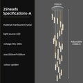 DecorBites™ Crystal Ceiling Chandelier: Modern Nordic Design, Long Staircase Pendant Lamp