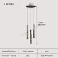 DecorBites™ Gold Crystal Stairs Chandelier Luxe LED Pendant Light Luxury Indoor Lighting