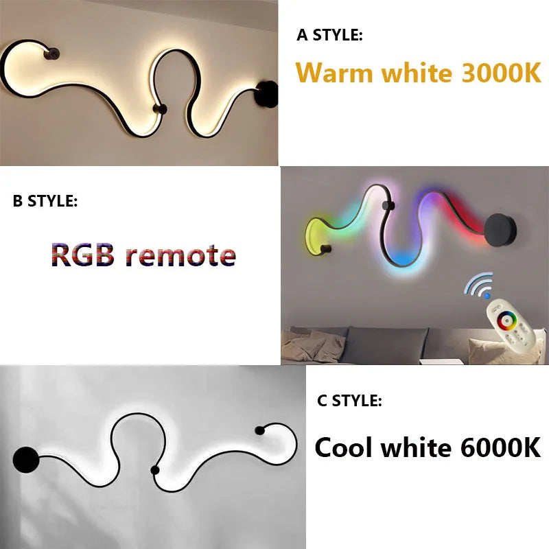 DecorBites™ Contemporary Acrylic Wall Lamps in White/Black Iron for Home Decor