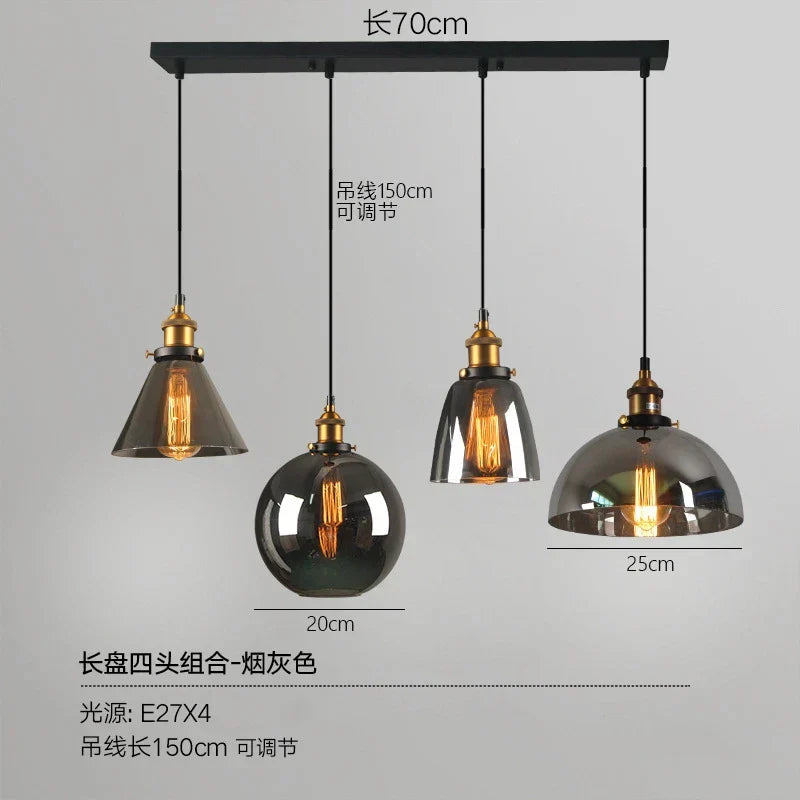 DecorBites™ Glass Ball Pendant Lights for Modern Dining Room, Kitchen, and Living Room