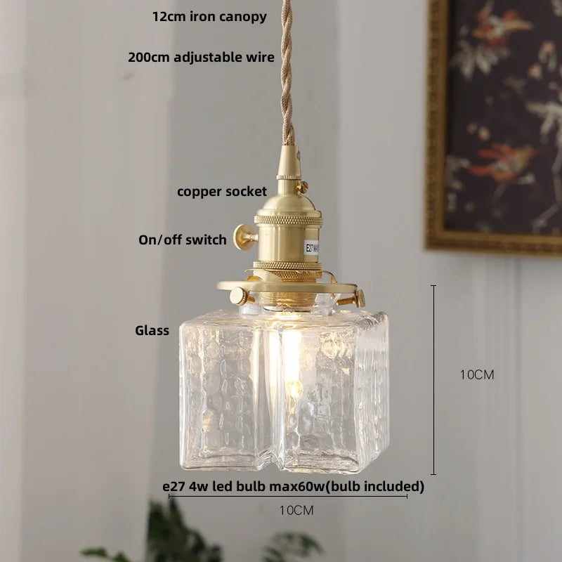 DecorBites™ Clear Glass LED Pendant Light - Modern Nordic Design - Adjustable Hanging Lamp