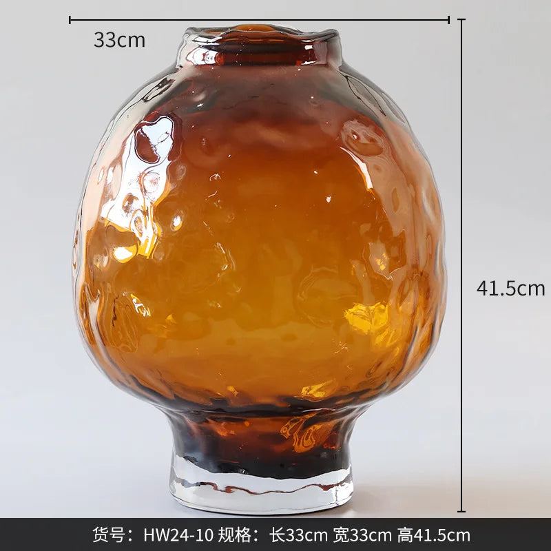 "DecorBites™ Gradient Glass Vase for Flower Arrangement and Home Decoration"