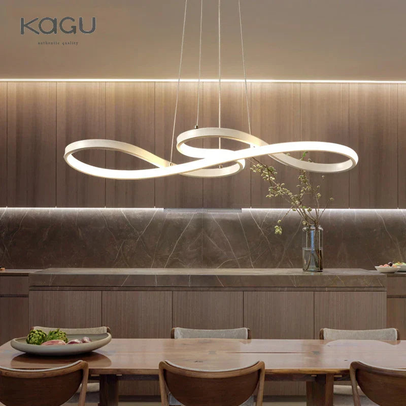 DecorBites™ Circle LED Chandelier: Nordic Minimalist Design for Living, Bedroom, Dining Room