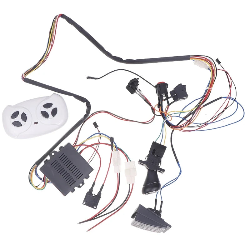 Children Electric Car DIY Modified Wires And Switch Kit With 2.4G Bluetooth RC And Controller For Baby Electric Car Self-made
