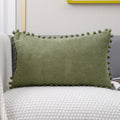 DecorBites™ Beige Pompom Decorative Pillow Cover Set - Premium Quality Home Sofa Decor