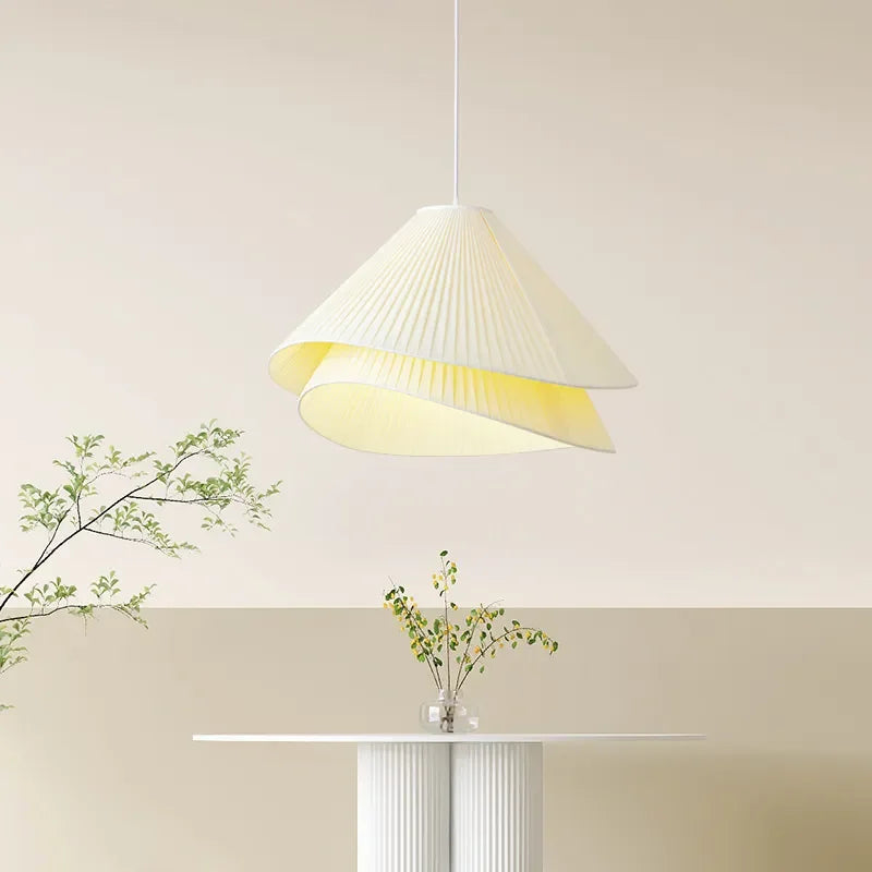 DecorBites™ E27 Fabric Chandelier Modern Bedroom LED Pendant Lights Nordic Decor Hanging Lamp