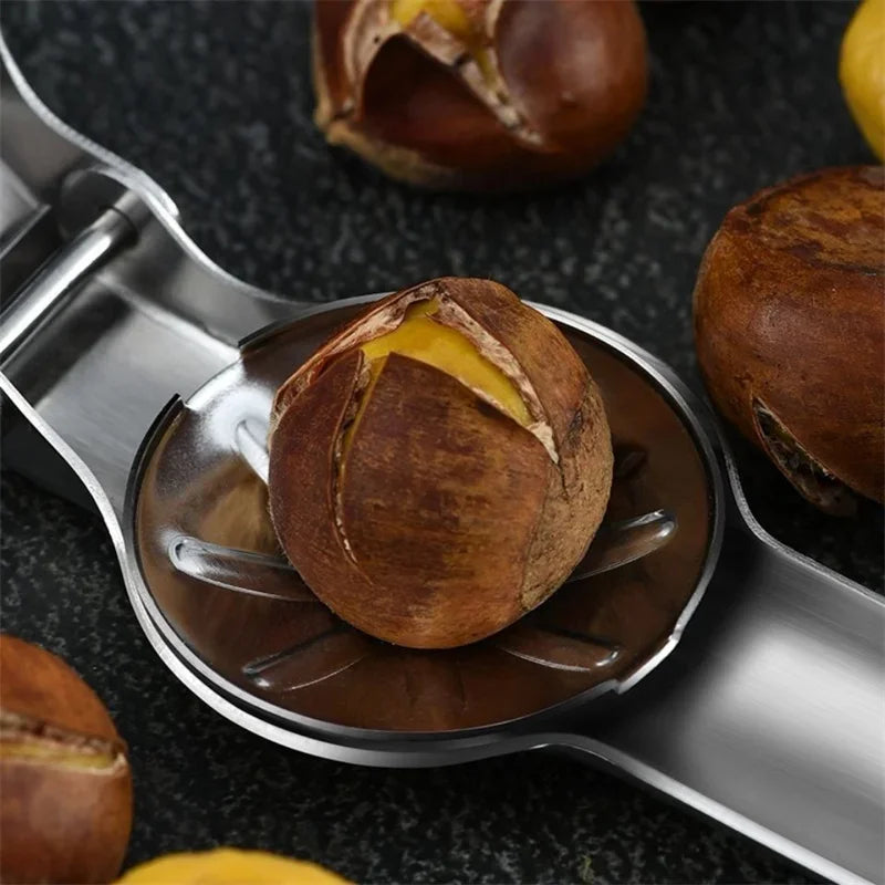 DecorBites™ Chestnut Opener: Stainless Steel Quick Clip Cracker & Pliers Tool