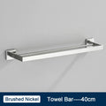 DecorBites™ Black Towel Rack Bar 40cm SUS304 Modern Gold Cloth Holder Wall Mounted