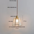 DecorBites™ Blue Glass LED Pendant Lights Adjustable Hanging Lamp Luminaire