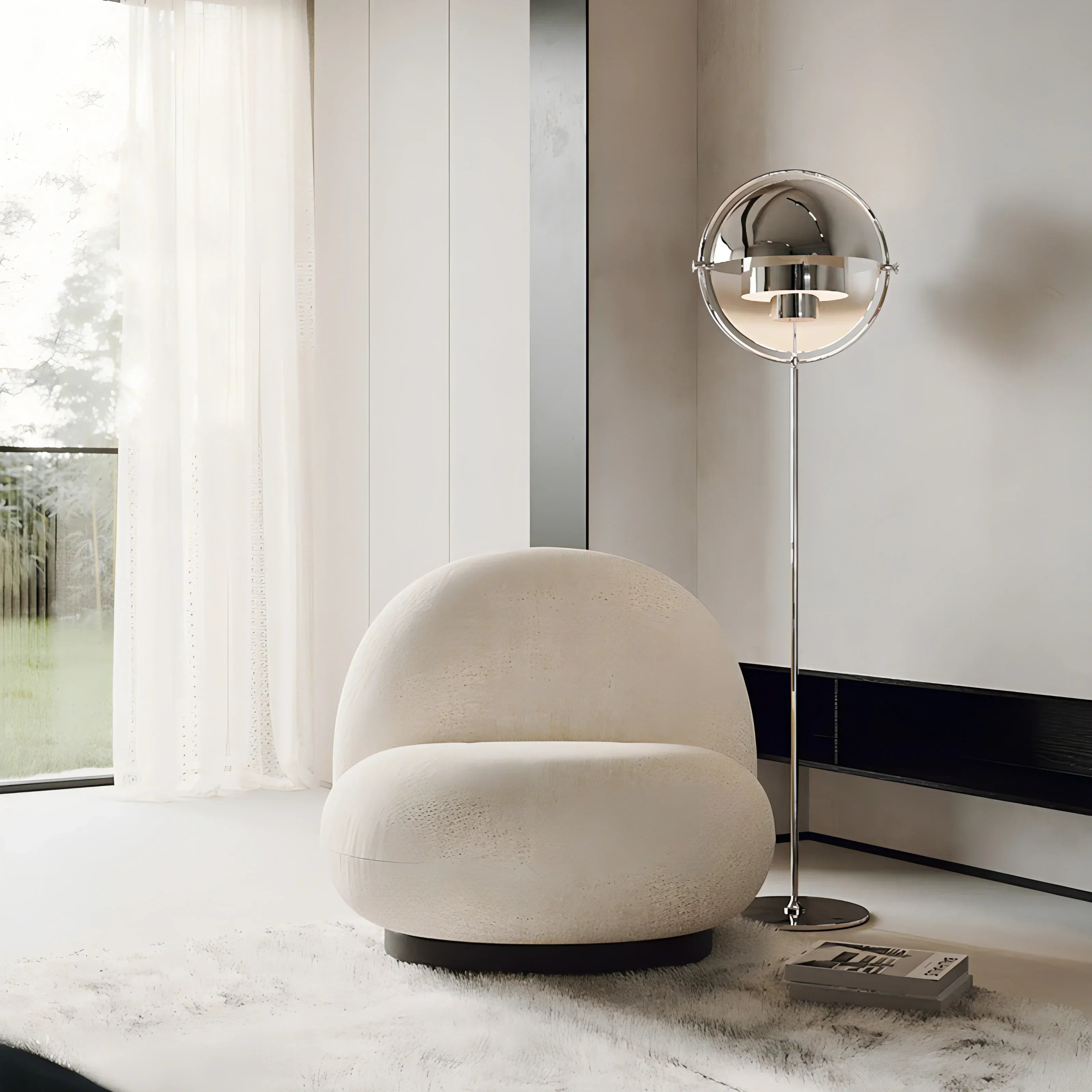 DecorBites™ Black Gold Metal Floor Lamp for Modern Living Room and Bedroom Décor