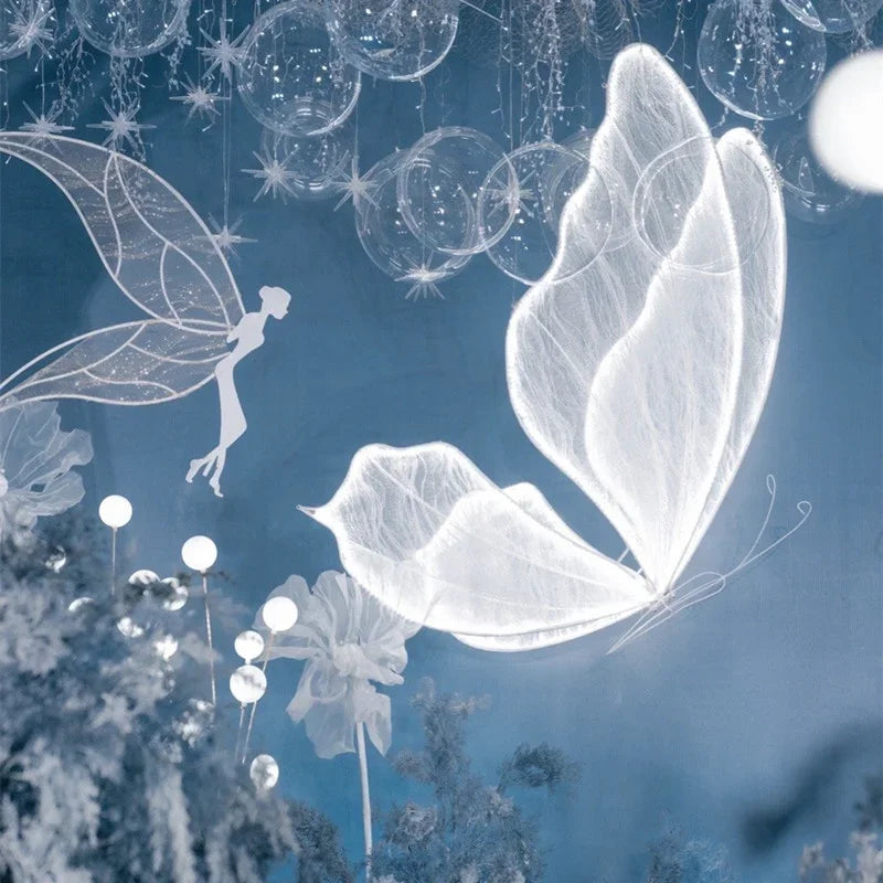 DecorBites™ Blue Lace LED Butterflies Lamp for Romantic Wedding Decor