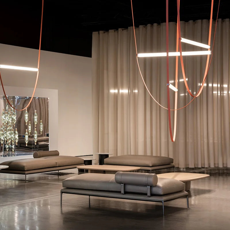DecorBites™ Designer LED Tube Suspension Chandelier for Living Room and Bar