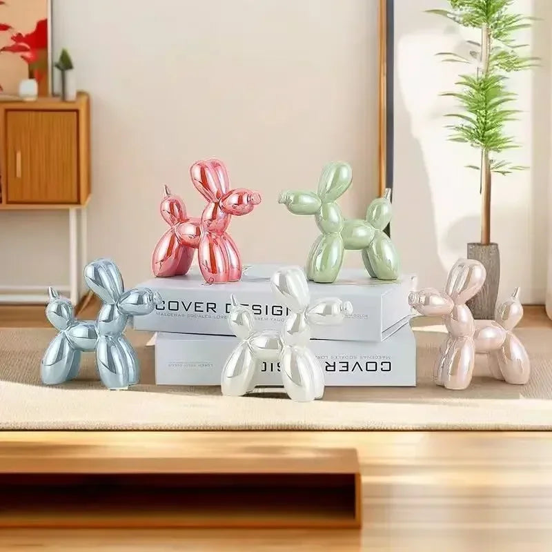 DecorBites™ Balloon Dog Ceramic Sculpture Ornament for Home Office Decor & Gifts