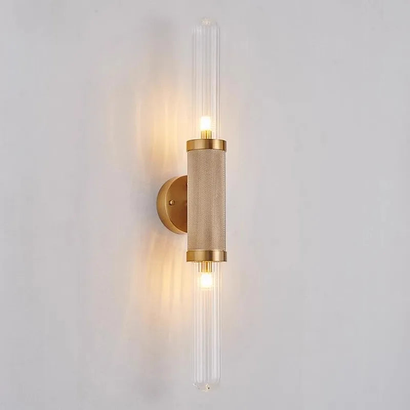 DecorBites™ Glass Wall Lamp Iron LED Light for Home Decor & Illumination