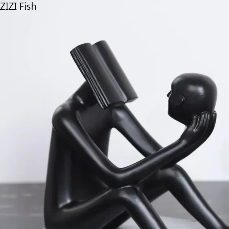 DecorBites™ Abstract Figure Sculpture Creative Resin Decor for Room Aesthetic Appeal