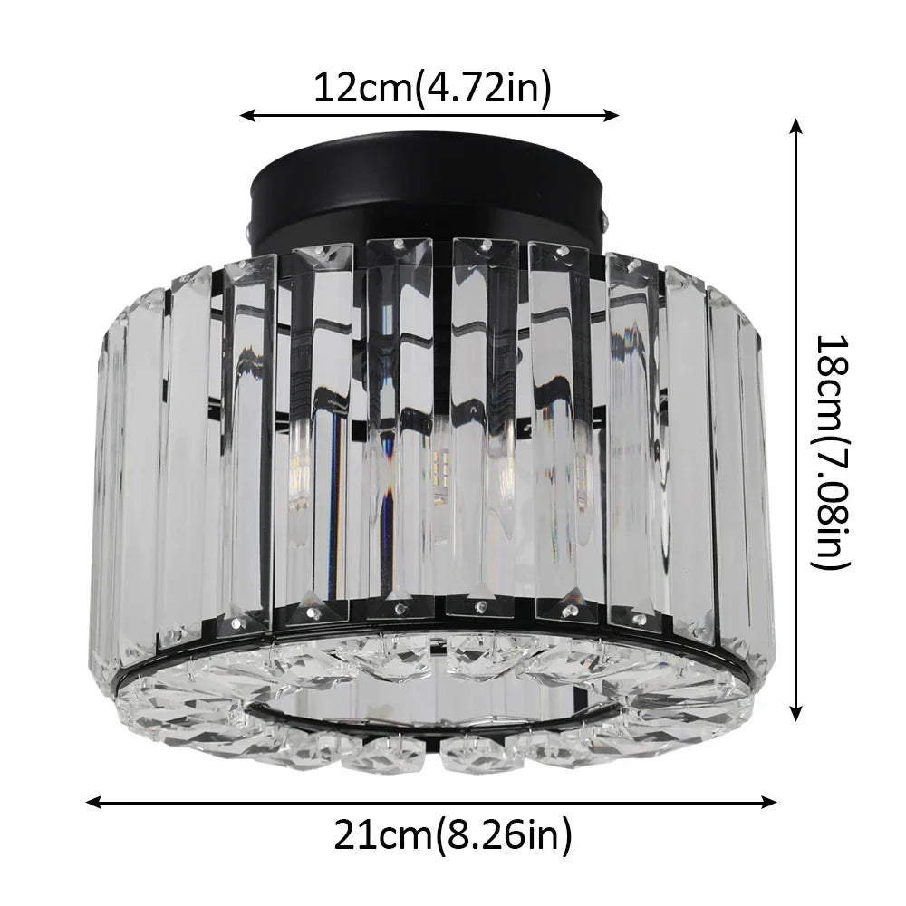 DecorBites™ Crystal LED Ceiling Light Chandelier for Bedroom Living Room Dining Room