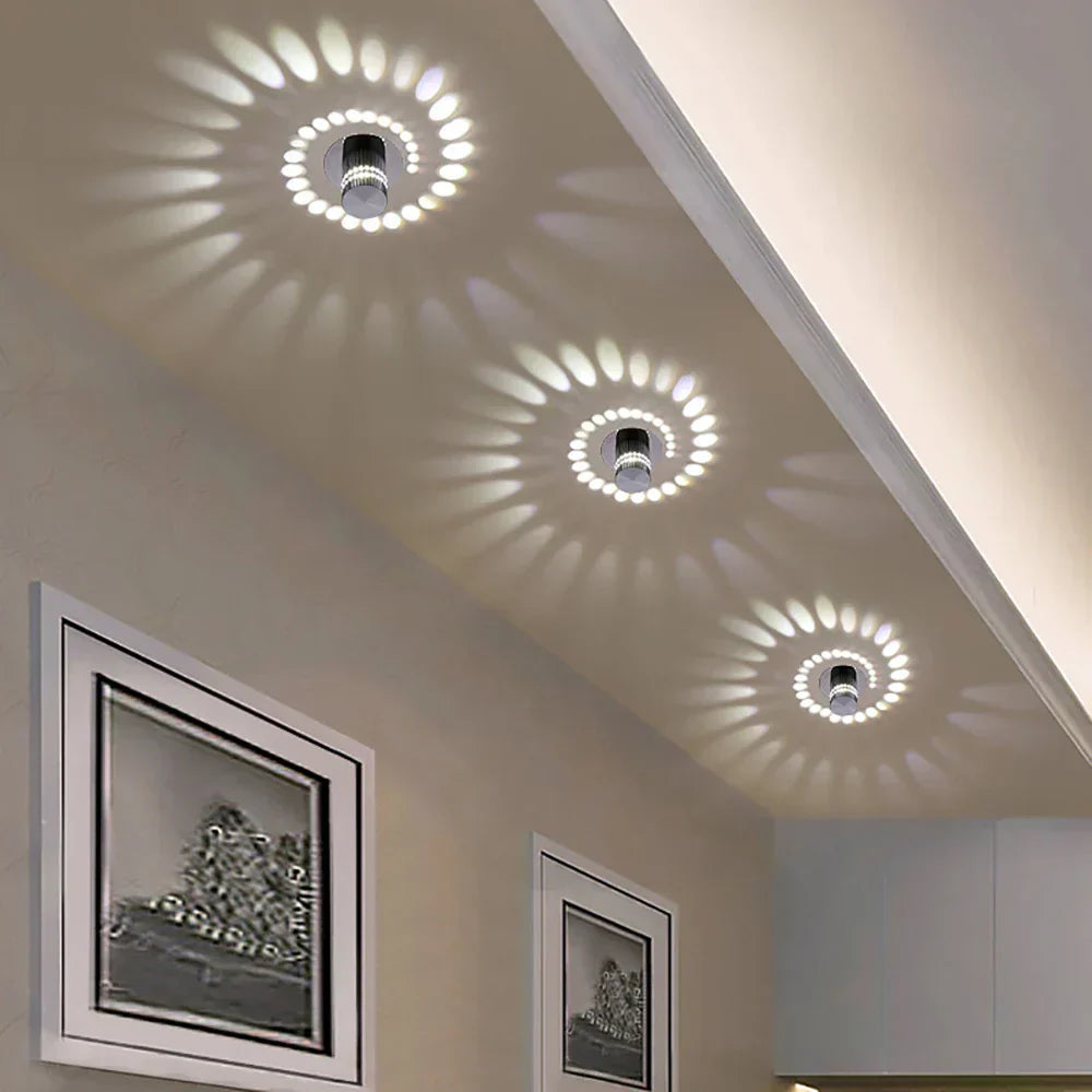 DecorBites™ LED Spiral Wall Light with RGB Remote Control - Home Decor Art Lamp