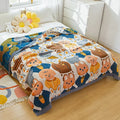 DecorBites™ Cartoon Lion Cotton Throw Blanket for Bed & Sofa