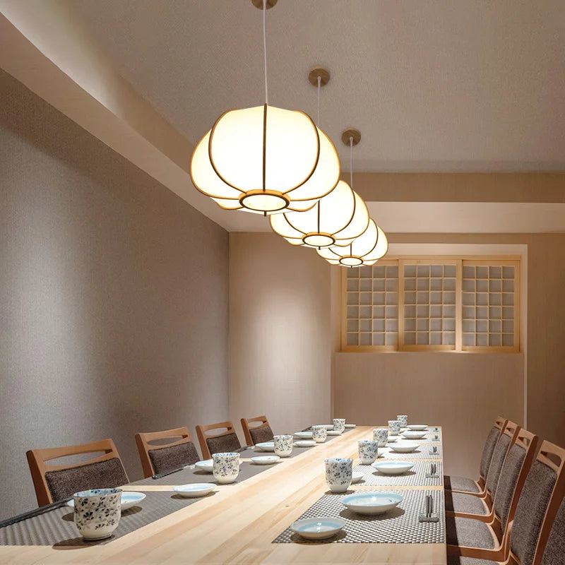 DecorBites™ Bamboo Pendant Lamp: Japanese Zen Tea Room Hanging Light for Home Decor
