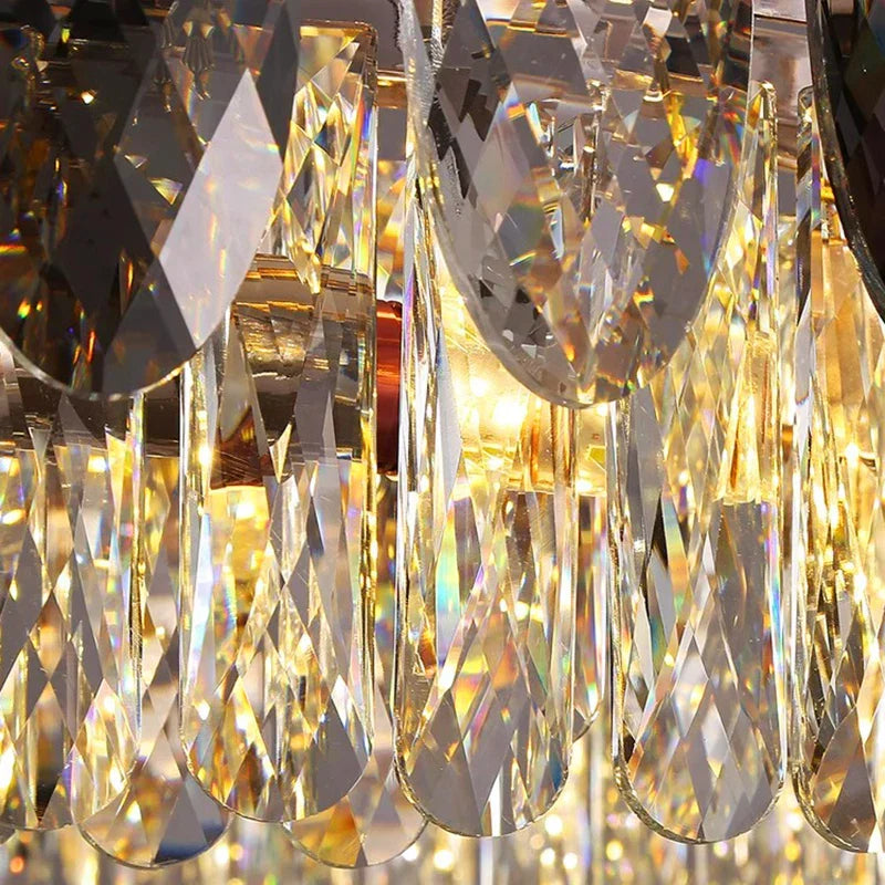 DecorBites™ Crystal Chandelier Pendant Light for Living Room Bedroom Ceiling - Indoor Luxury Lighting