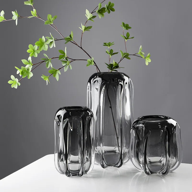 DecorBites™ Glass Vase for Hydroponics & Flower Arrangement - Home Decor Accent