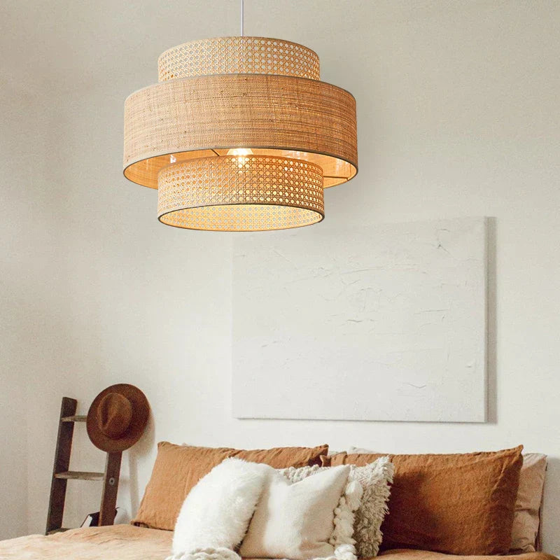 DecorBites™ Bamboo Wabi Sabi Pendant Lamps