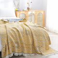 DecorBites™ 100% Cotton Nordic Throw Blanket - Soft Gauze Bedspread for Bedroom & Sofa