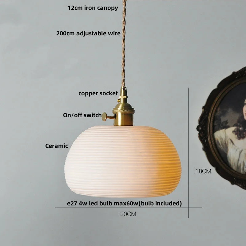 DecorBites™ Black Ceramic LED Pendant Lights - Modern Nordic Style Hanglampen