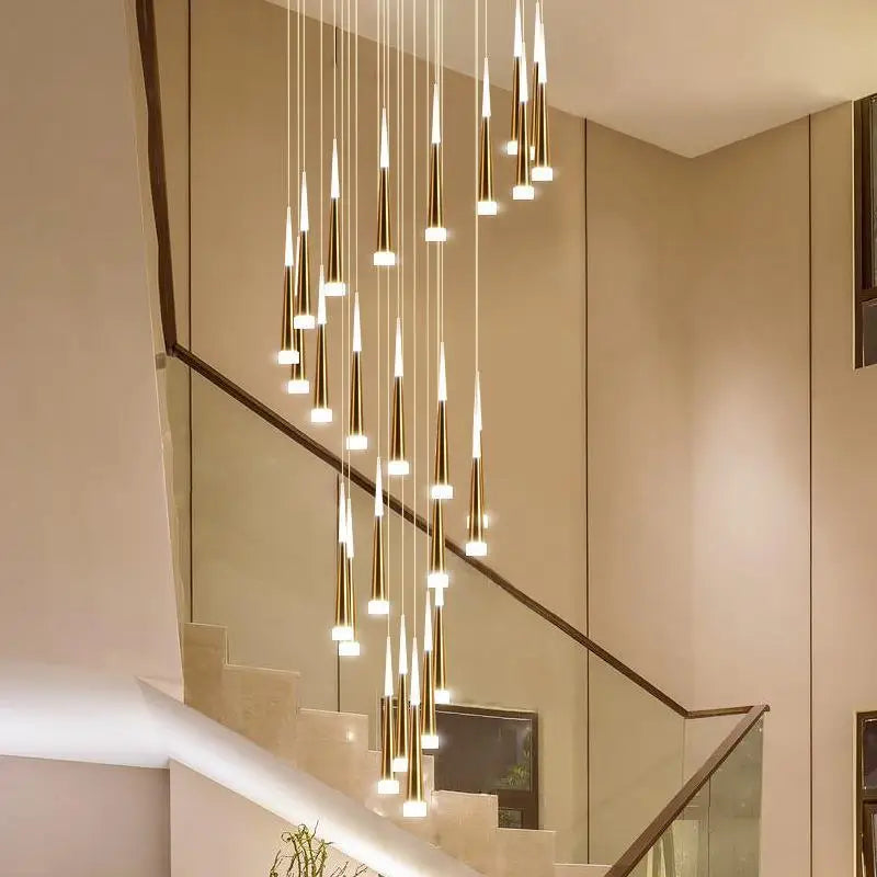 DecorBites™ LED Ring Chandelier for Home Decor - Modern, Rotating, Indoor Lighting Solution