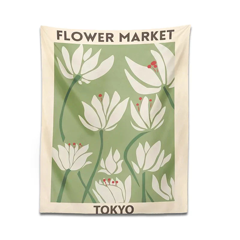 DecorBites™ Dreamy Flower Tapestry Wall Hanging for Bedroom Dorm Decor