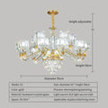 DecorBites™ Crystal Chandelier: Elegant European Garden Lamp for Living Room, Bedroom