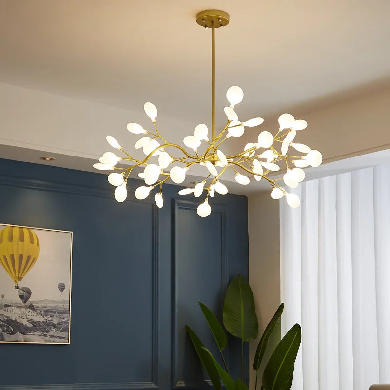 DecorBites™ Branch Shape Firefly Ceiling Chandelier G4 Led Lighting Indoor Hanging Lamp