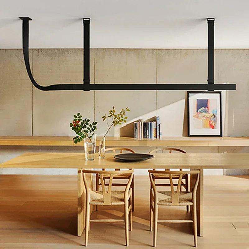 DecorBites™ Leather Belt Chandelier Pendant Light for Modern Minimalist Home Decor