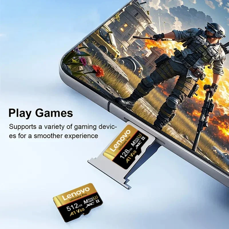 Lenovo 1TB Memory Card Stable Performance for Camera Surveillance Devices High Speed Micro TF SD Memory Card 512GB 256GB 128GB