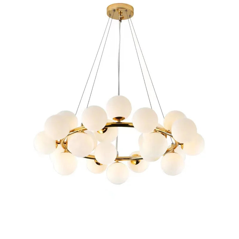 DecorBites™ Glass Ball Ceiling Chandelier for Dining and Living Room Decor