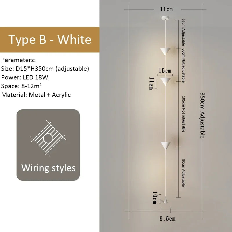DecorBites™ Black Modern LED Pendant Light for Home Decor and Lighting Solution