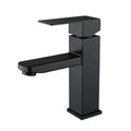 DecorBites™ Black Basin Faucet Single Handle Hot Cold Water Mixer for Bathroom Sink
