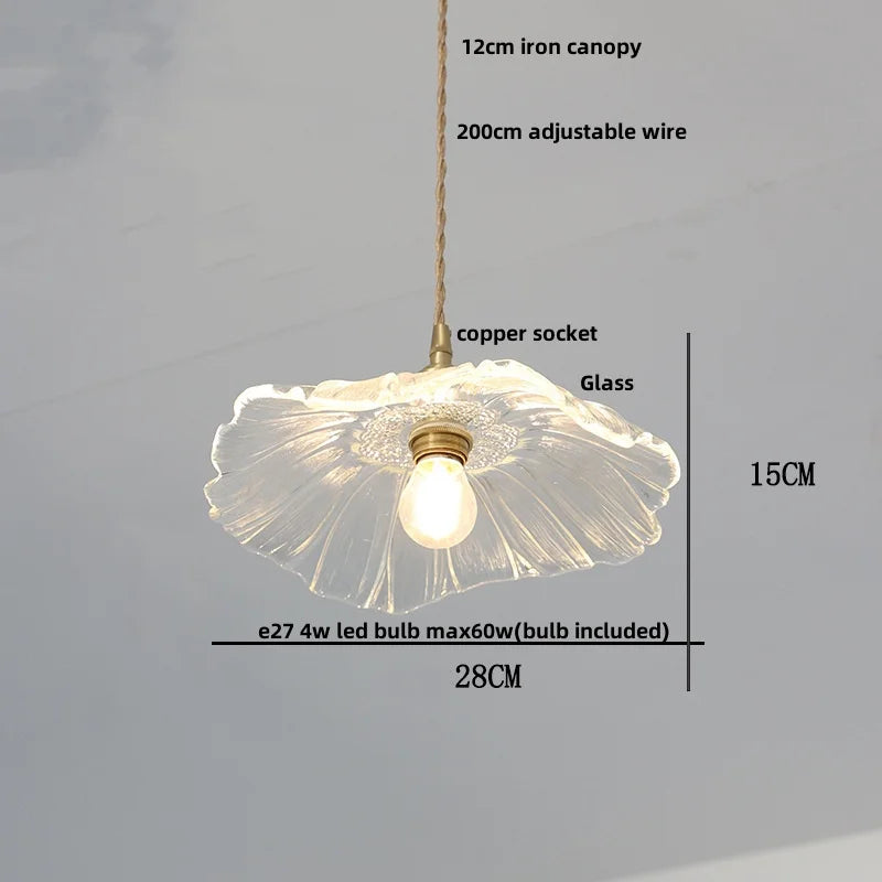 DecorBites™ Clear Glass LED Pendant Light: Modern Nordic Style for Home Decor & Lighting