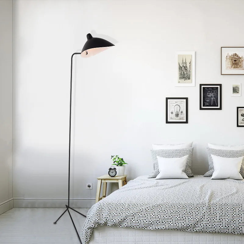DecorBites™ LED Tripod Floor Lamp Adjustable Spider Arm Standing Light Industrial Loft Decor