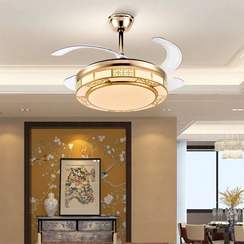 DecorBites™ 42" Acrylic LED Ceiling Fan Light with Remote Control - Dimmable