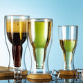 DecorBites™ Bottle Style Double Wall Mugs Beer Wine Glasses Whiskey Champagne Glass