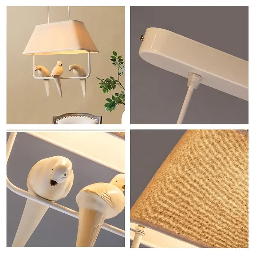 DecorBites™ Bird Cloth Chandelier Ceiling Light - Creative Pendant, Dining Room & Home Decor